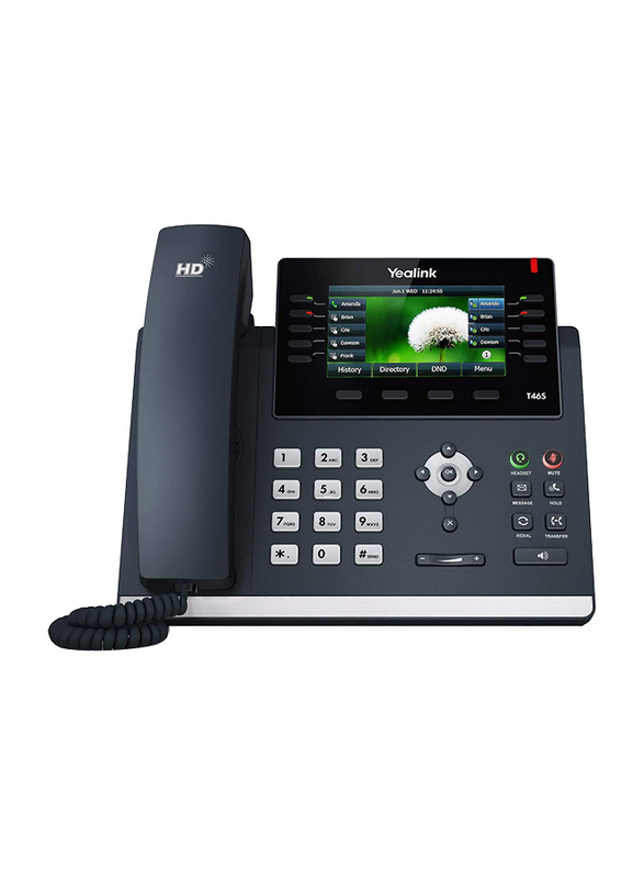 

Yealink SIP-T46S 4.3-Inch Color LCD Dual-Port Gigabit Ethernet IP Phone, Black