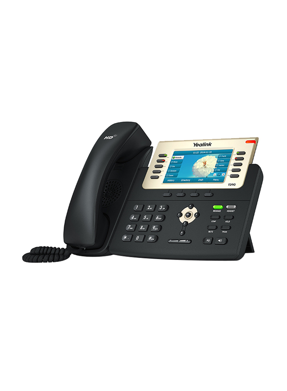 

Yealink SIP T29G 4.3-Inch Color Display USB 2.0 Dual-Port Gigabit Ethernet IP Phone, Black