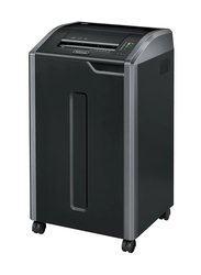 Fellowes Powershred 425i Commercial Strip Cut Shredder, Black/Silver