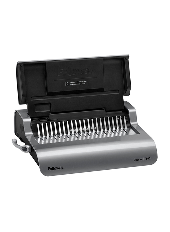 

Fellowes Quasar E-500 Medium Electric Comb Binding Machine, Grey/Black