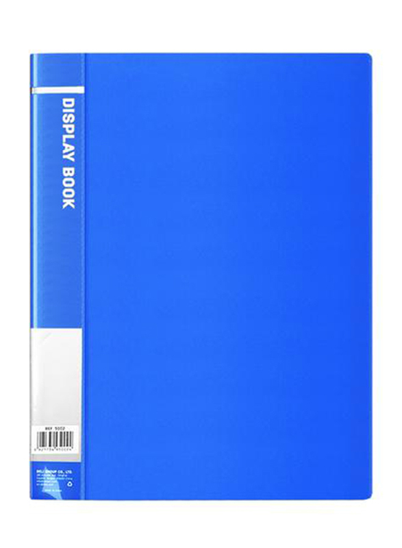 Deli E5002 Display Book, 20 Pockets, Blue