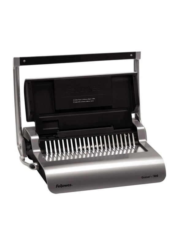 

Fellowes Quasar Plus 500 Medium Comb Binding Machine, Grey/Black
