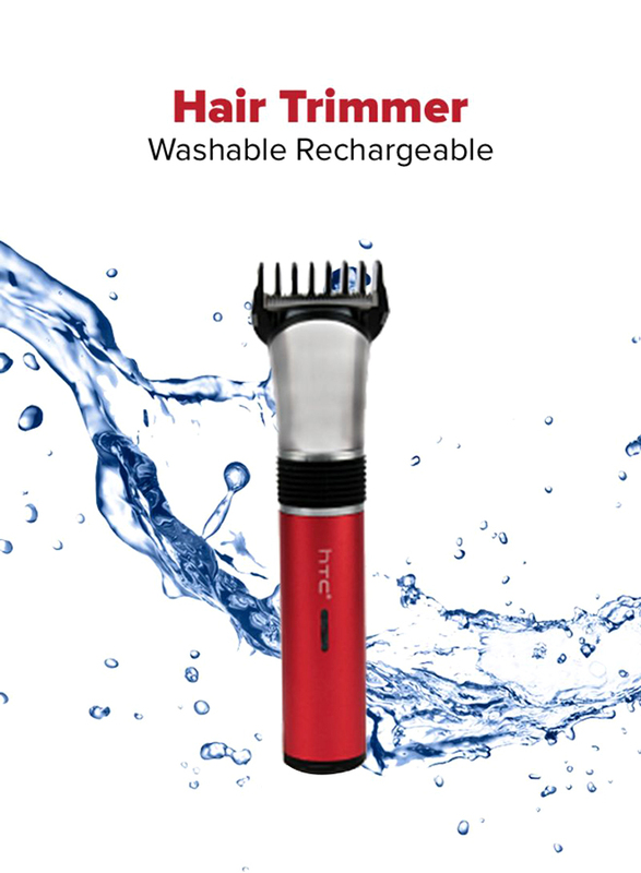 

HTC Rechargeable Hair Trimmer, Red