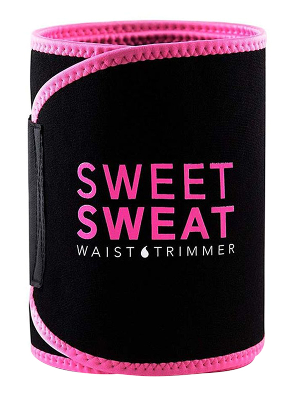 

Sweet Sweat Premium Quality Medium Waist Trimmer, Black/Pink