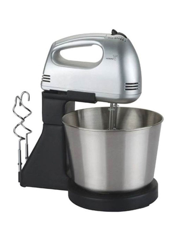 

Cyber Hand Mixer with Bowl, 100W, CYHM-3343, Silver/Black