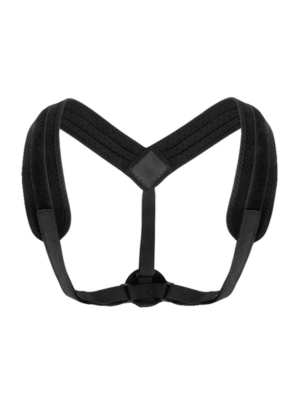 

Haili Care Adjustable Posture Corrector Back Support Brace Belt, Black