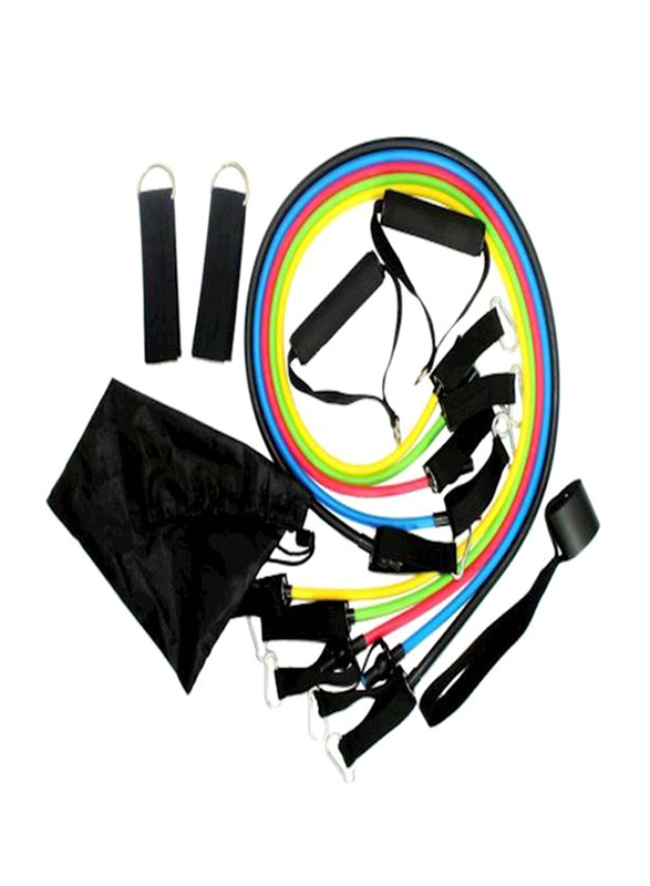 

Generic Fitness Resistance Band Set, 11-Pieces, Multicolor