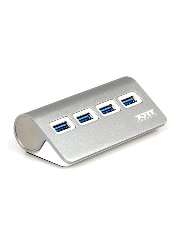 

Port Designs 4 Ports 3.0 Usb Hub, Silver