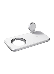 Zens Aluminium 4 in 1 Stand Wireless Charger with 45W USB with Silver
