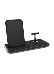 Zens Aluminium Dual Wireless Charger Stand with Dock, 10W, Black