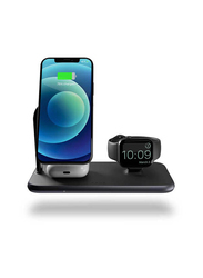 Zens 4-in-1 Aluminium MagSafe Compatible Wireless Charger, Black