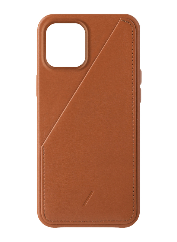 

Native Union Clic Card Apple iPhone 12 Pro Max Genuine Leather Case, Tan Brown