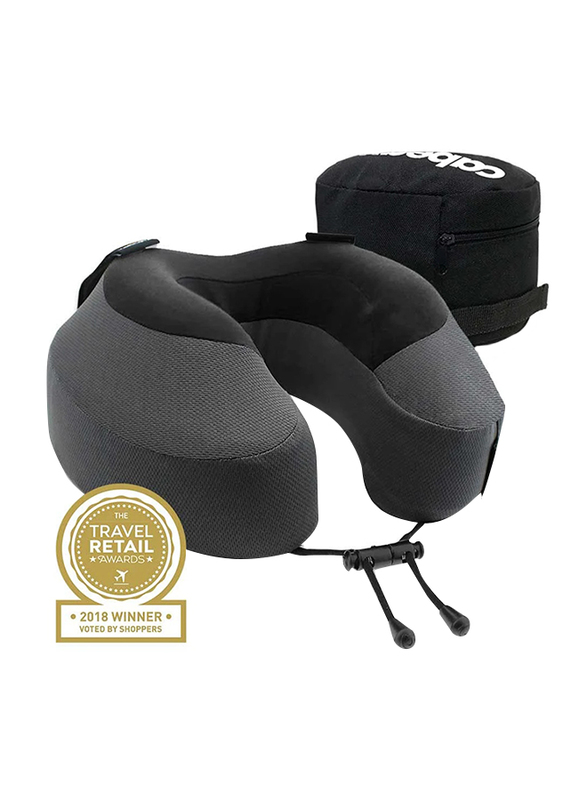 Cabeau Evolution S3 Memory Foam Pillow with Zippered Storage Case, Steel