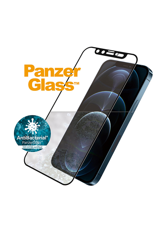 

PanzerGlass Apple iPhone 12 Pro Max Swarovski Edition Edge-to-Edge Mobile Phone Tempered Glass Screen Protector, Clear/Black Frame