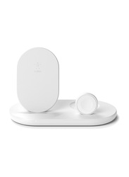 Belkin Boost Charge 3-in-1 Wireless Charger, 10W, White