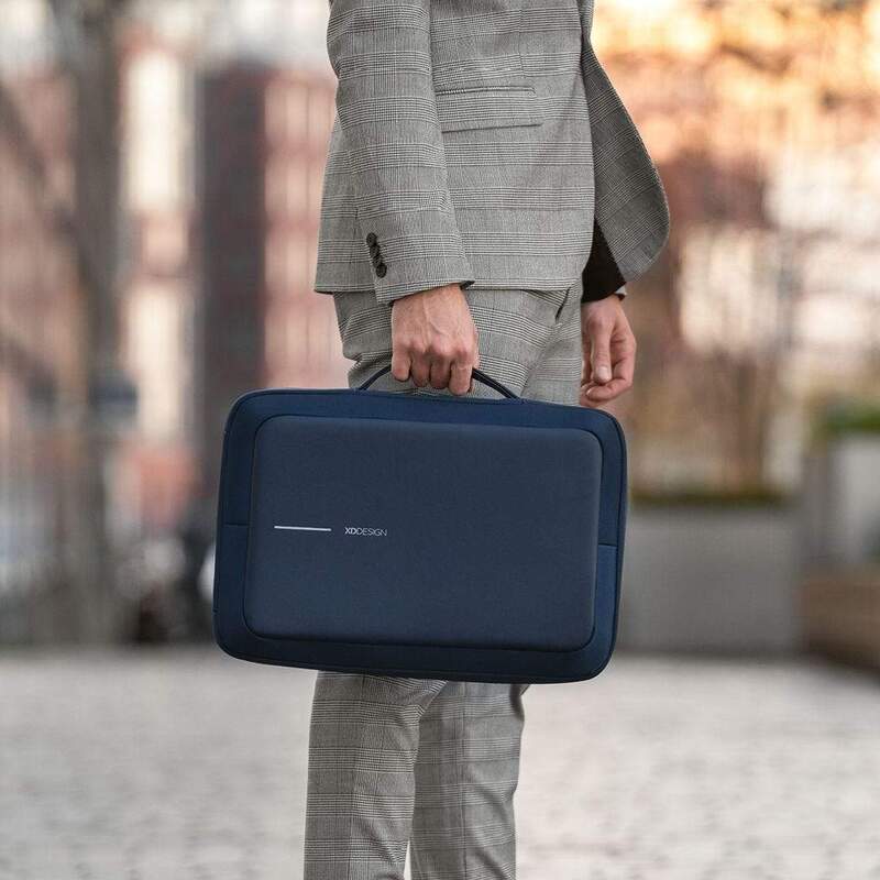 XD Design Bobby Bizz Antitheft Laptop Backpack & Briefcase Bag, Blue
