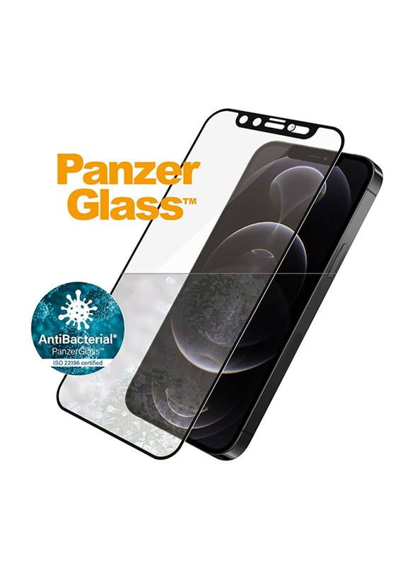 

PanzerGlass Apple iPhone 12/12 Pro Swarovski Edition Edge-to-Edge Mobile Phone Tempered Glass Screen Protector, Clear/Black Frame