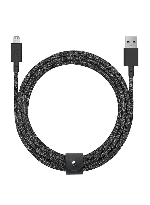 

Native Union 3-Meters Belt Lightning Cosmos Cable XL, USB Type A Male to Lightning for Apple Devices, Black