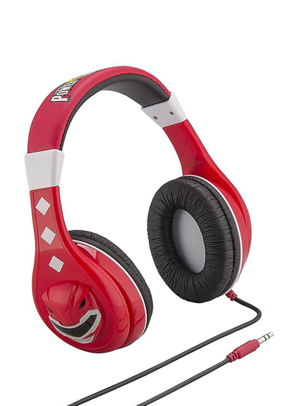 

iHome Kiddesigns 3.5mm Jack Volume Limited Over-Ear Headphones with 3 Settings, Rangers, Red