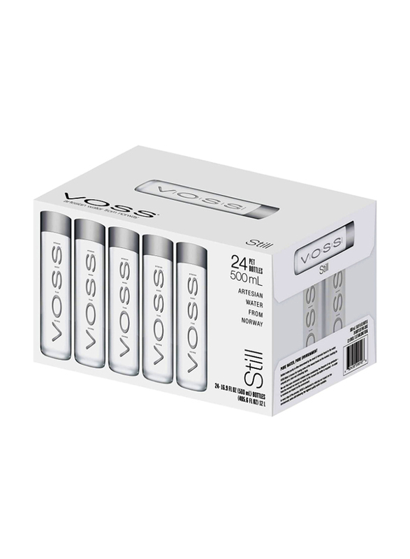 Voss Artesian Still Water, 24 PET Bottles x 500ml