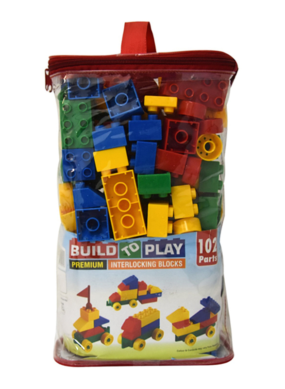 

Virgo Toys Built-to-Play Premium Interlocking Blocks, 102-Pieces, Ages 3+