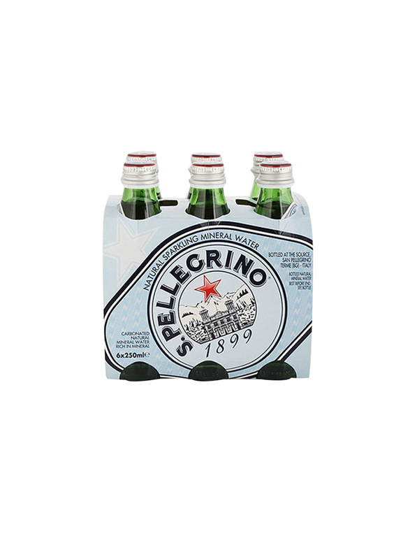 

San Pellegrino Natural Sparkling Mineral Water, 6 Bottle x 250ml