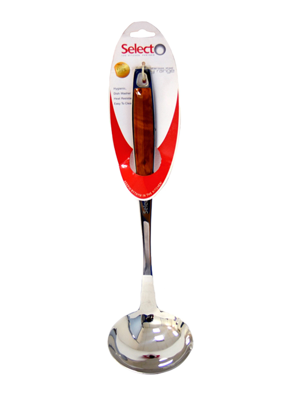

Selecto 38cm Stainless Steel Ladle, S1028, Brown/Silver