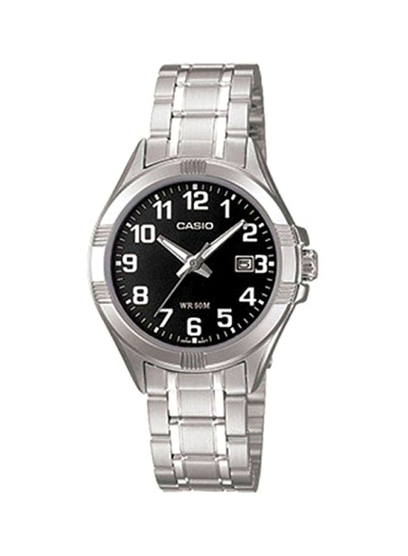 

Casio Dress Analog Watch for Women with Stainless Steel Band, Water Resistant, LTP-1308D-1B, Silver-Black