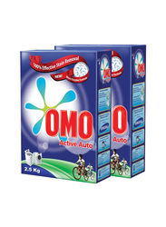 Omo Active Auto Effective Stain Removal Powder Detergent, 2 Pieces x 2.5 Kg