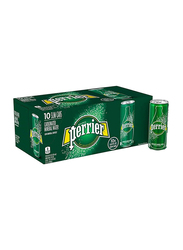 Perrier Sparkling Mineral Water Slim, 10 Can x 250ml