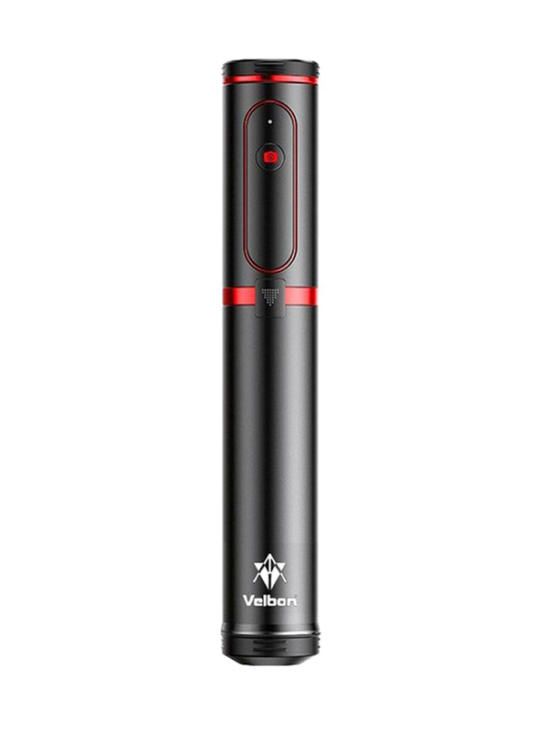 

Velbon 29.13 inch Tripod Selfie Stick, 50 mAh, Black/Red