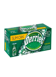 Perrier Natural Mineral Water Slim, 10 Can x 250ml