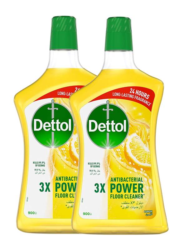 

Dettol Lemon Anti-Bacterial Power Floor Cleaner, 2 Bottles x 900ml