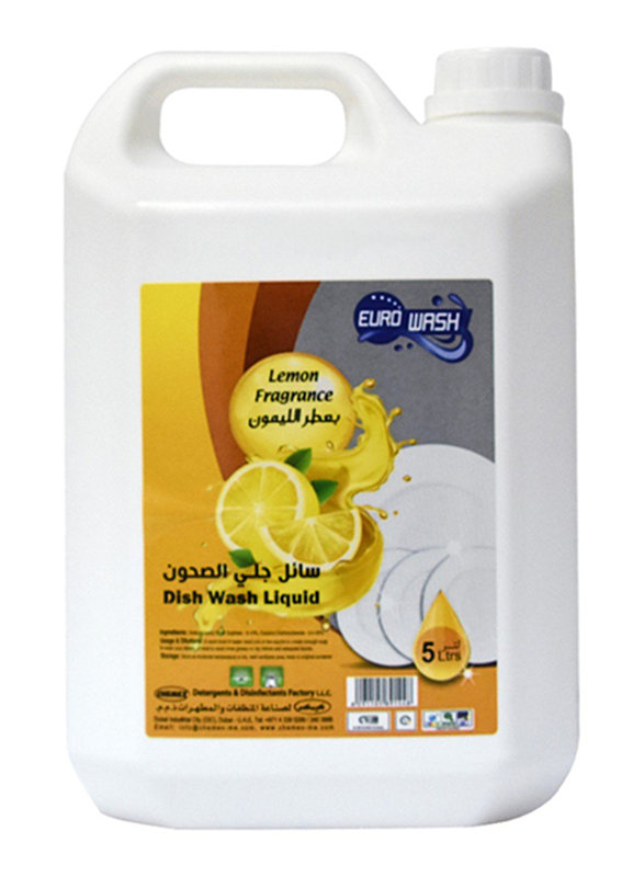 

Euro Wash Lemon Fragrance Dishwashing Liquid, 5 Litres