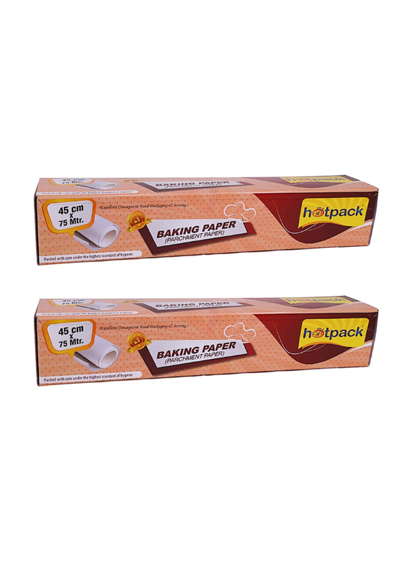 

Hotpack Baking Paper, 45cm x 75Meter, 2 Bundle