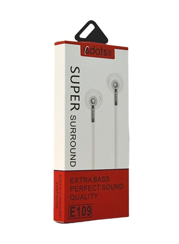 

Edots Wired In-Ear Earphones with Surround Extra Bass, EDO2574, White