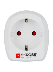 Skross Wall Charger, UK + EU Plug World USB Adapter, 1500230-E, White