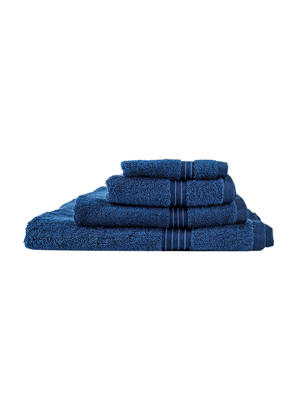 

Home Towel Single Set, Navy Blue, 4 Pieces