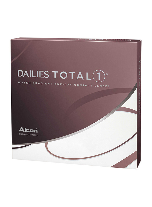 Dailies Alcon Total 1 1-Day Pack of 90 Contact Lenses with Various Powers, Clear, 0.75