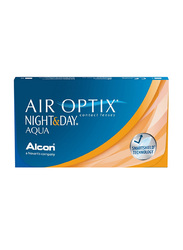 Air Optix Alcon Night & Day Aqua Monthly Pack of 3 Contact Lenses, Base Curve: 8.6mm, Clear, -2.50
