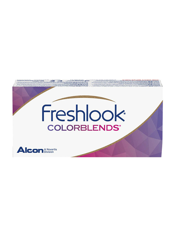 FreshLook Colorblends Monthly Pack of 2 Contact Lenses, RX with Various Powers, True Sapphire, 0.00