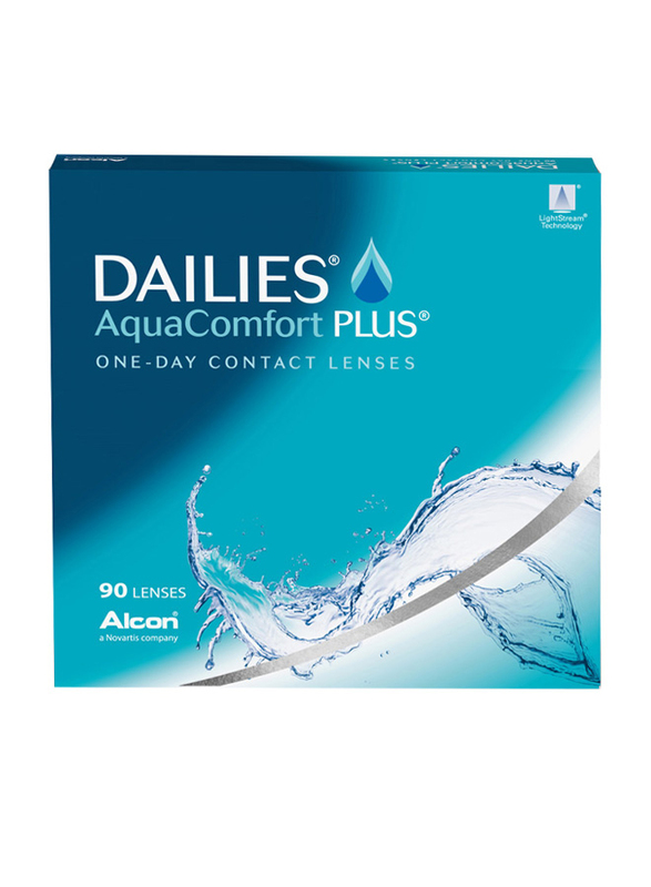 Dailies Alcon AquaComfort Plus 1-Day Pack of 90 Contact Lenses, with Various Powers, Clear, -11.00