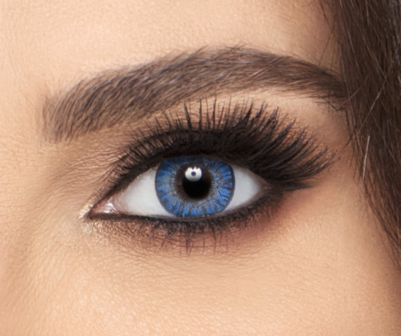 FreshLook Colorblends Monthly Pack of 2 Contact Lenses, RX with Various Powers, True Sapphire, 0.00