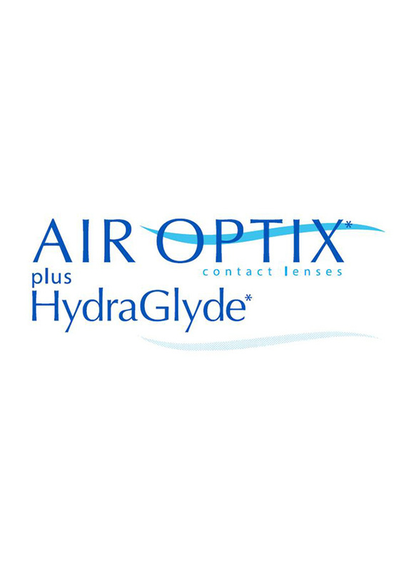 Air Optix Alcon Plus HydraGlyde Monthly Pack of 6 Contact Lenses, RX with Various Power, Clear, -1.75
