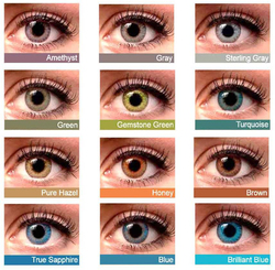 Air Optix Colors Monthly Pack of 2 Contact Lenses, RX with Various Power, Gemstone Green, -7.00