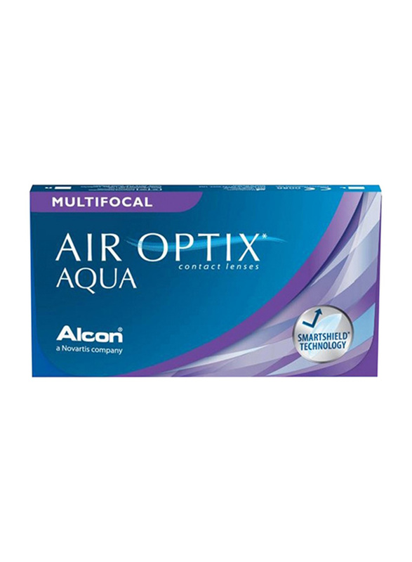 Air Optix Alcon MultiFocal Aqua Monthly Pack of 3 Contact Lenses, Clear, -8.25 MED