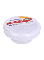 Hotpack 8oz 25-Piece Plastic Round Bowl Set, RPB8, White