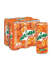 Mirinda Orange Soft Drink, 6 Cans x 330ml