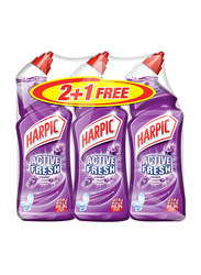 Harpic Lavender Toilet Cleaner, 3 Bottles x 750ml