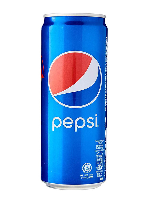 Pepsi Regular Soft Drink, 6 Cans x 330ml